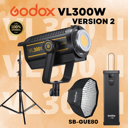 Godox VL300II VL300 Version 2 New Model White Version LED Video Light COB Outdoor Light