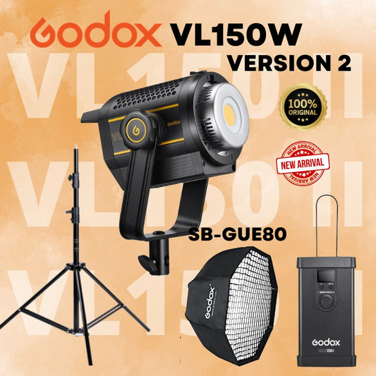 Godox VL150II VL150 Version 2 New Model White Version LED Video Light COB Outdoor Light