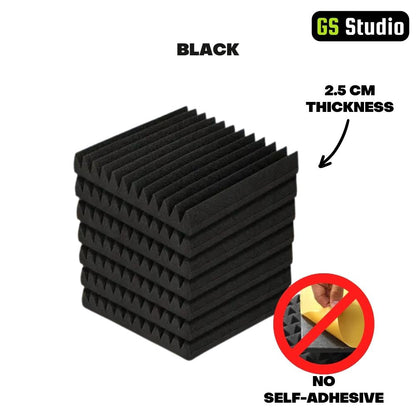 GS Pro Acoustic Foam With Self-dhesive Soundproof Foam Studio Recording Sound Absorption High Density (30cm*30cm*5cm) | Kalis Bunyi