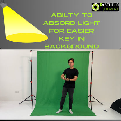Ability to absorb light easily makes it easy to key for green screen. 