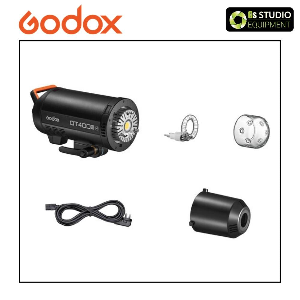 Godox QT400IIIM Studio Flash Monolight, 2.4G Wireless X System, HSS 1/8000s, LED Modeling Lamp, Bowens Mount for Photo Studio Portrait Wedding Shooting