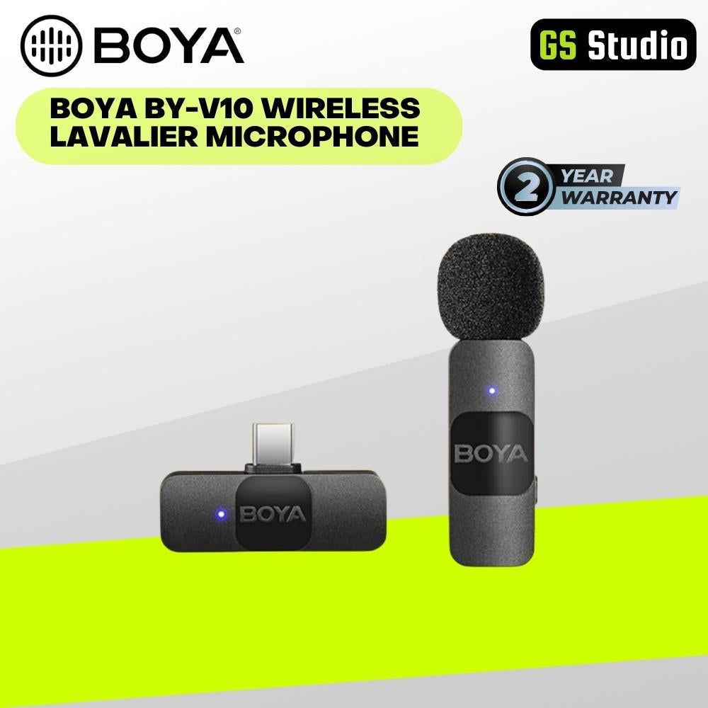 BOYA BY-V1/V2 BY-V10/V20 Wireless Lavalier Microphone with Noise Cancellation Lapel Mic Clip-on for Smartphones Action