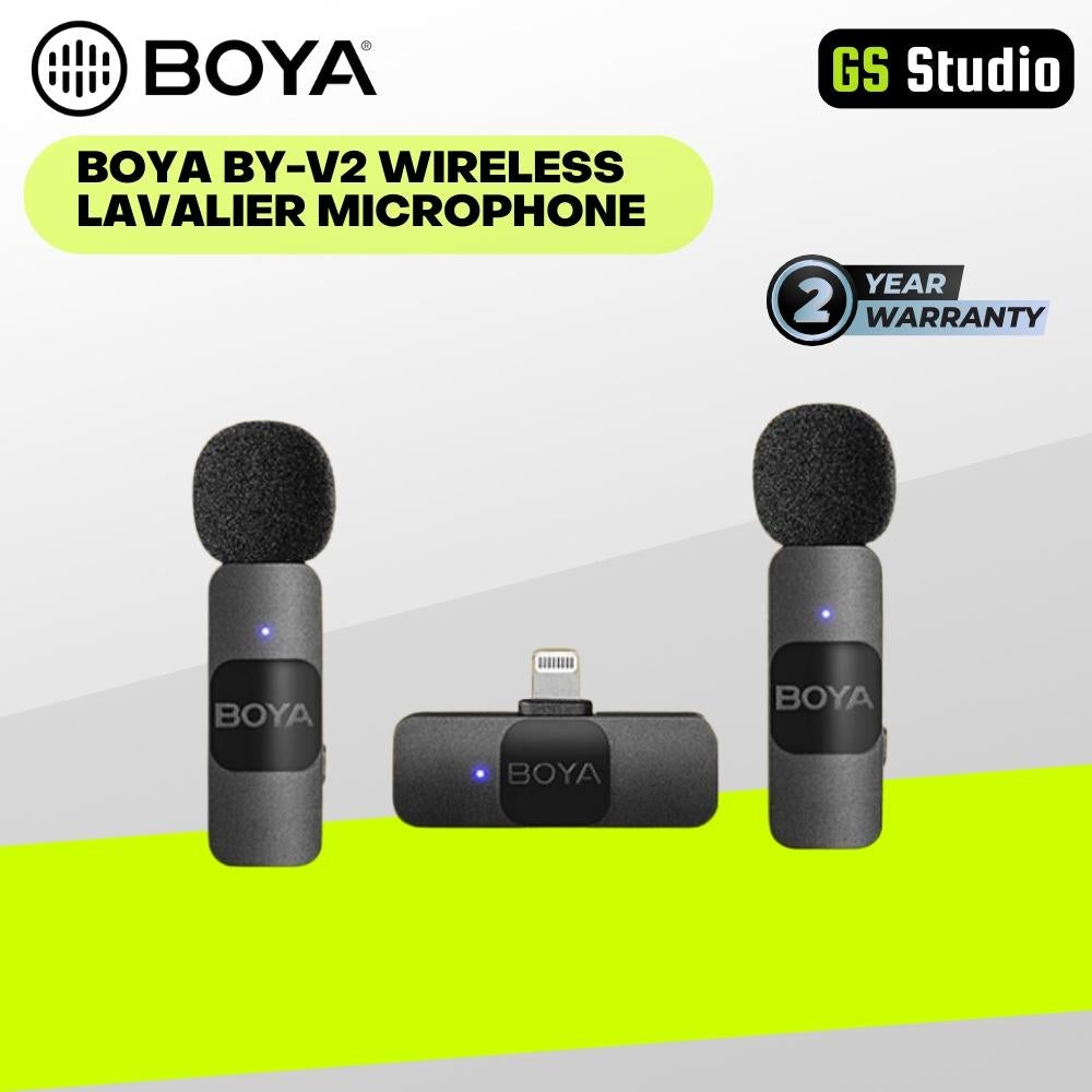 BOYA BY-V1/V2 BY-V10/V20 Wireless Lavalier Microphone with Noise Cancellation Lapel Mic Clip-on for Smartphones Action