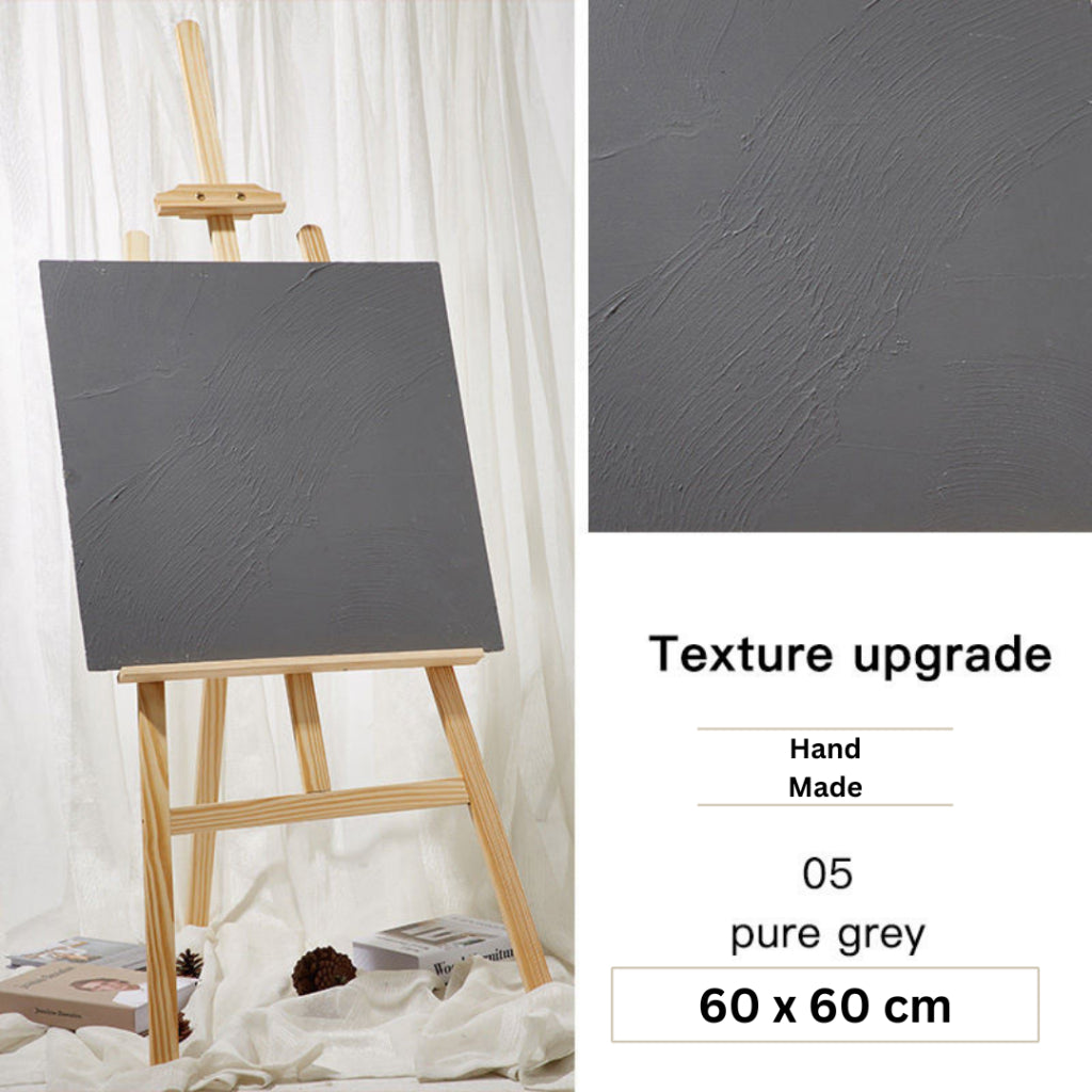 GS Flat Lay Hard Background Board 60x60cm Photography Studio Wooden Cement Coarse Sand 3D Texture Combinable Waterproof