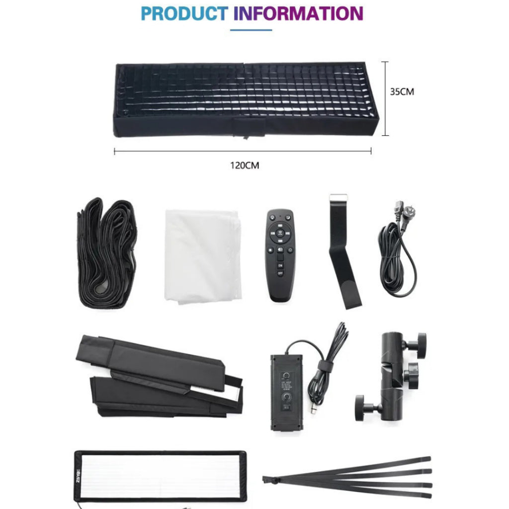 GS LitBox Flex Foldable LED Video Panel Light 3200-5600K Bi-Color CRI 97+