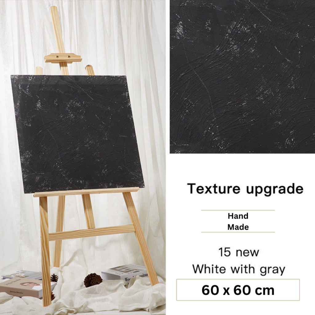 GS Flat Lay Hard Background Board 60x60cm Photography Studio Wooden Cement Coarse Sand 3D Texture Combinable Waterproof