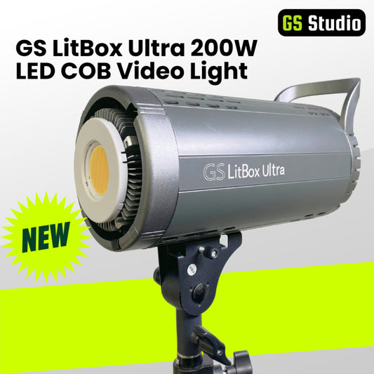 GS LitBox Ultra 200w LED COB Video Light 3200-5600K Bi-Color with Wireless Remote APP Control CRI 97+ -