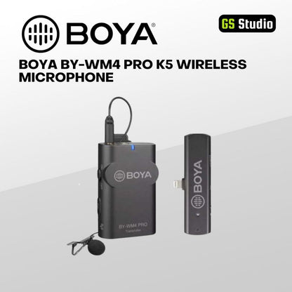 BOYA BY-WM4 PRO K3 iOS Devices K5 Type C Devices 2.4GHz Wireless Microphone System Smartphones Video Mic