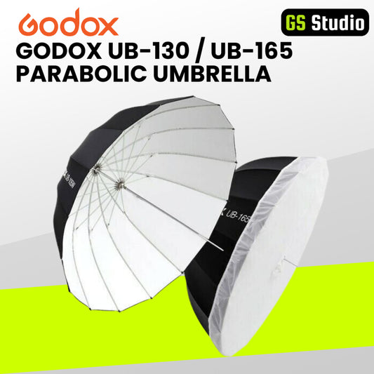 Godox UB-165W UB-165S UB-130W UB-130S 65in 165cm Parabolic Umbrella Black White Reflective Umbrella Studio Light