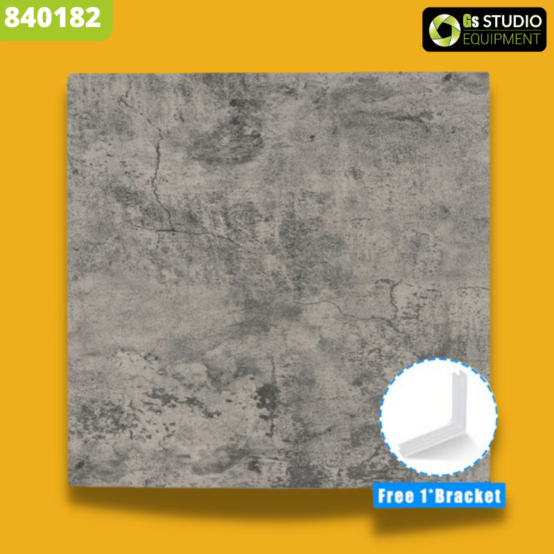 GS Flat Lay Hard Background Board 60x60cm Photography Studio Wooden Cement Coarse Sand 3D Texture Combinable Waterproof