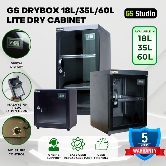 GS DryBox 18L/35L/60L LCD Digital Display 18 Litre 35 Litre 60 Litre Dry Cabinet 5 Years Warranty