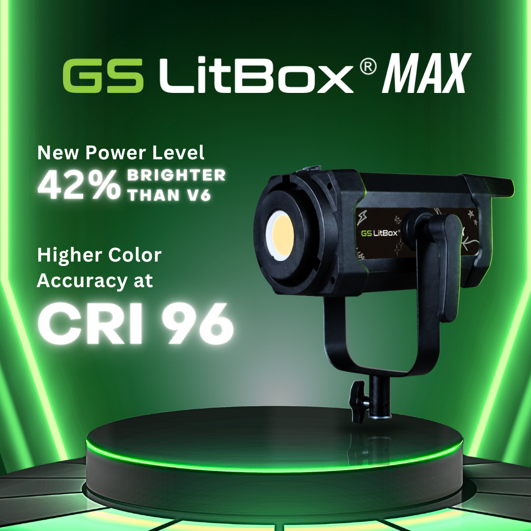 GS LitBox Max COB LED Video Light Adjustable Color Temperature & Brightness