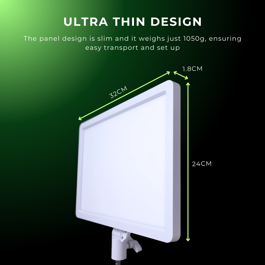 GS GlowPanel Bi-Color Light Panel Photography Videography Soft Light 60W LED Video Light 2700K-9900K CRI96+ Type C DC