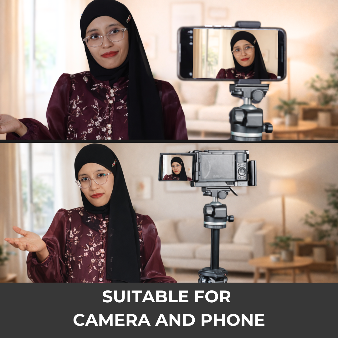 GS SNAPVERSA TRAVELLING TRIPOD FOR SMARTPHONE & CAMERA LIGHTWEIGHT & COMPACT TRIPOD FOR PHOTOGRAPHY VIDEOGRAPHY