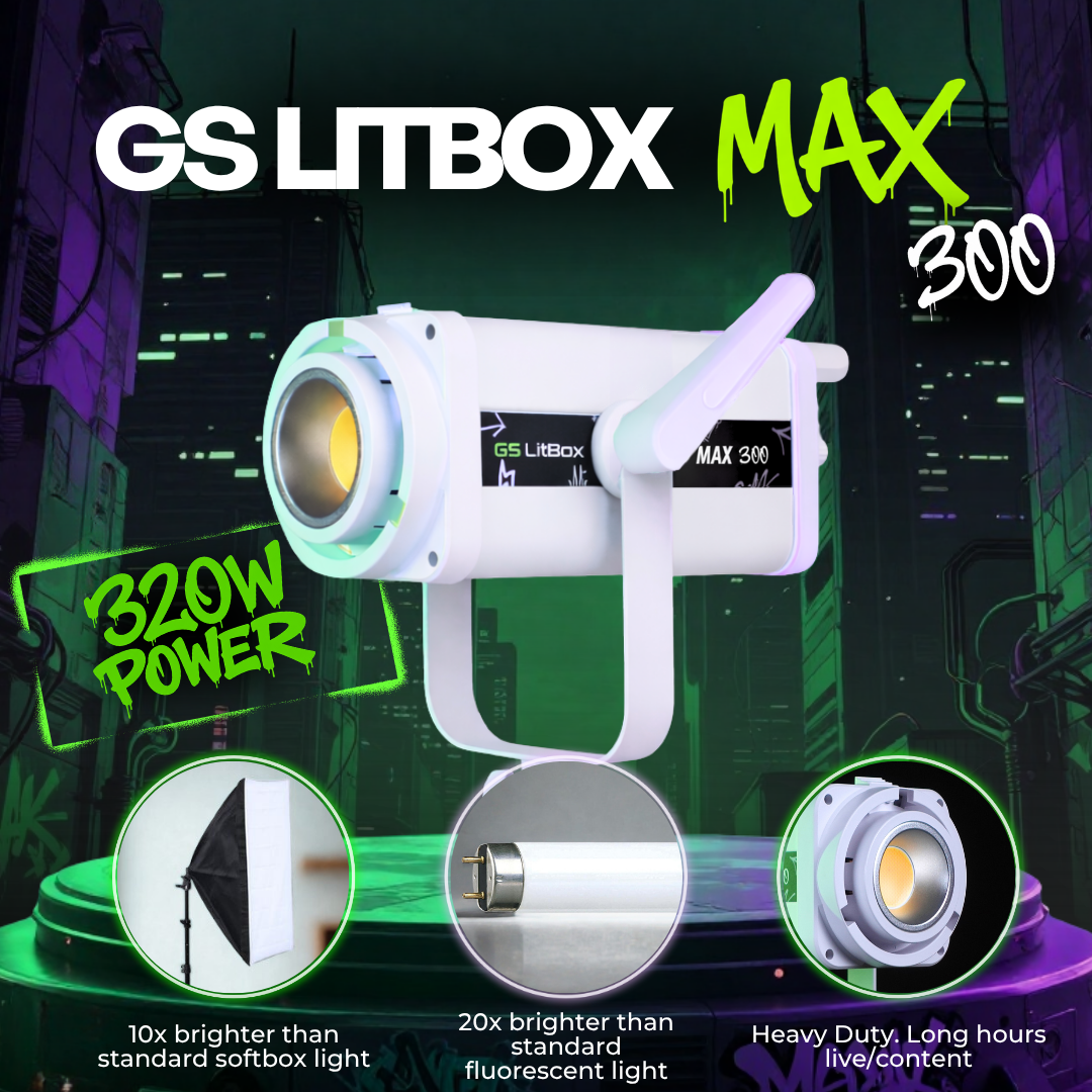 GS LitBox MAX 300 COB LED 320W Light APP Control Adjustable Color Temperature For Live And Content