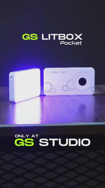 GS LitBox Pocket 12W RGB Portable Pocket Light with Powerbank Daylight CCT 2700–7500K CRI 97 13 Special Effects 5000mAh