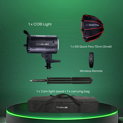 GS LitBox Max COB LED Video Light Adjustable Color Temperature & Brightness