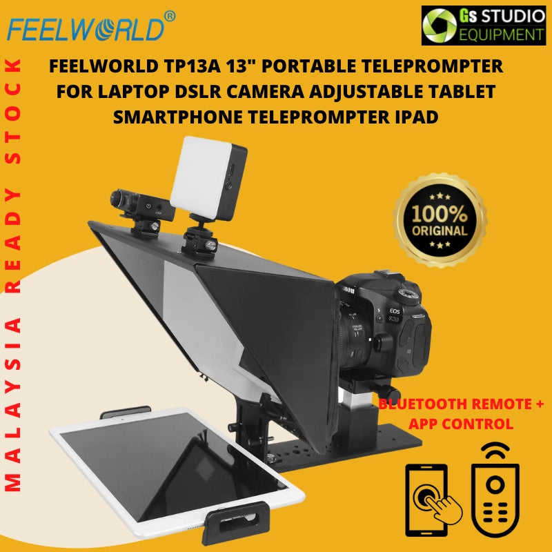 FEELWORLD TP13A Portable Teleprompter For Laptop Camera Smartphone (13")