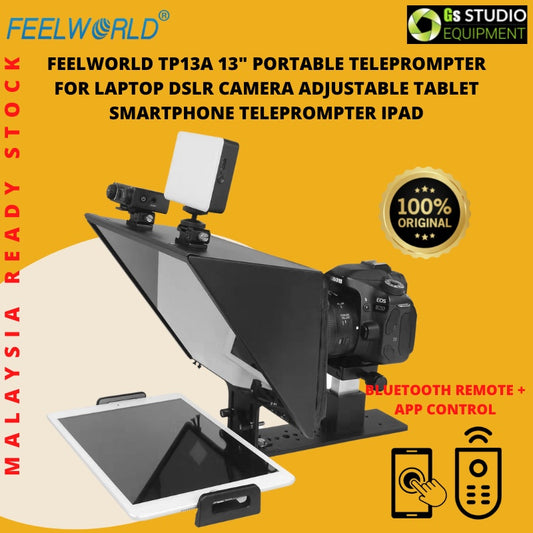 FEELWORLD TP13A Portable Teleprompter For Laptop Camera Smartphone (13")