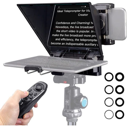 FEELWORLD TP2A Portable 8-inch Teleprompter supports up to 8" Smartphone/Tablet Prompting Smartphone DSLR