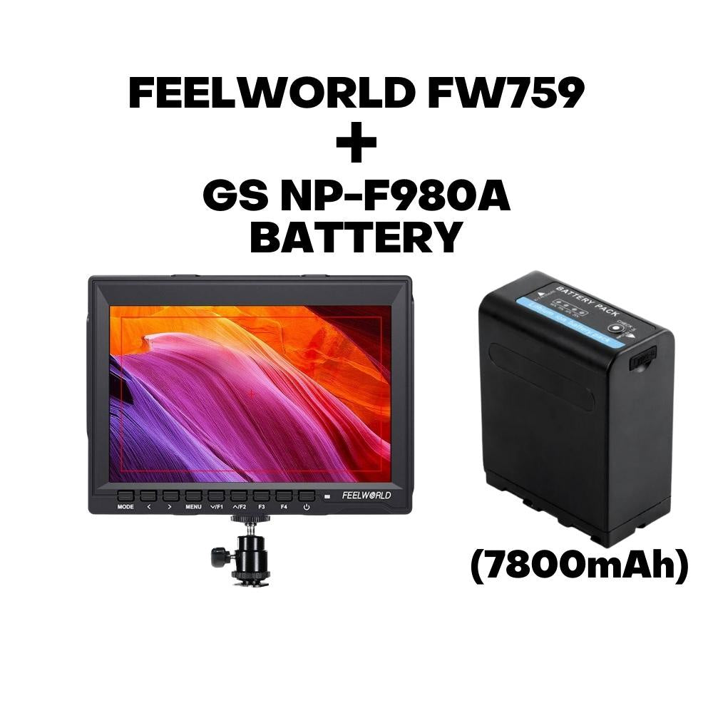 FEELWORLD FW759 7 INCH SLIM DSLR CAMERA FIELD MONITOR HD VIDEO ASSIST IPS 1280X800 4K HDMI AV