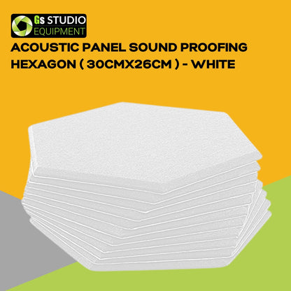 GS High Density Hexagon Acoustic Panels - Soundproof Foam, Self-Adhesive Insulation, Acoustic Treatment