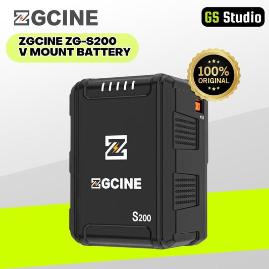 ZGCINE ZG-S200 V Mount Battery 14.8V with Dual DC/USB-C/D-TAP Ports for Video Camera Camcorder Broadcast