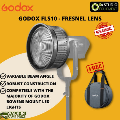 [Ready Stock] Godox FLS10 Fresnel Lens compatible with Bowen Mount LED Lights