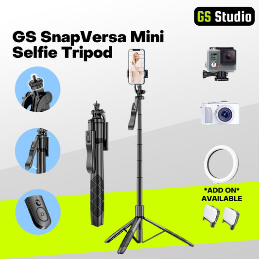 GS SnapVersa Mini Selfie Tripod for Smartphone and Small Camera Gopro 1.53m with Remote