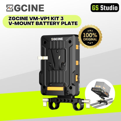 ZGCINE VM-VP1 KIT3 V-MOUNT BATTERY PLATE POWER SUPPLY SPLITTER WITH ROD CLAMP FOR CANON DSLR CAMERAS