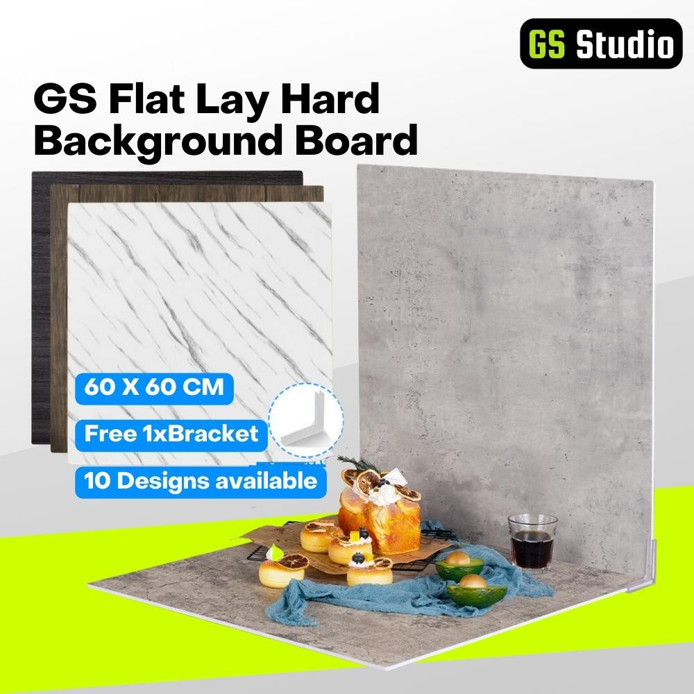 GS Flat Lay Hard Background Board 60x60cm Photography Studio Wooden Cement Coarse Sand 3D Texture Combinable Waterproof