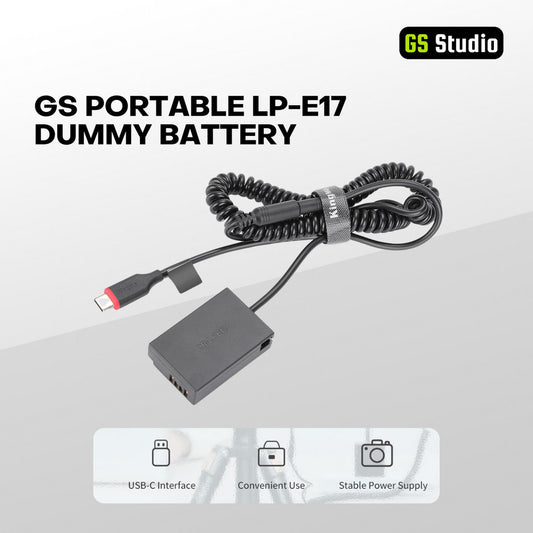 GS Portable LP-E17 Dummy Battery USB-C LP-E17 LP-E17N for Power Bank Adapter Power Supply for Canon 760D 750D 77D **M6 *