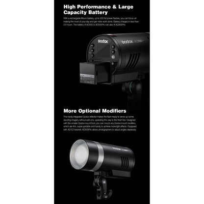 Godox AD300Pro Outdoor Flash Light 300Ws TTL 2.4G 1/8000 HSS for Sony Canon Nikon Fuji & DSLR
