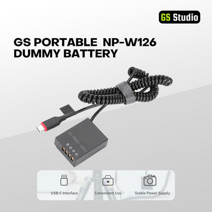 GS LP-E8/LP-E12/EN-EL15/LP-E17/NPW126/TCW126 USB TYPE C USB-C BATTERY POWER ADAPTER DUMMY BATTERY