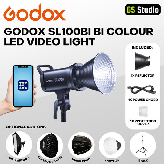 Godox SL100D SL100-D SL100 SL-100 Daylight LED Video Light SL100BI BI COLOUR LED VIDEO LIGHT COLOR TEMPERATURE 5600K
