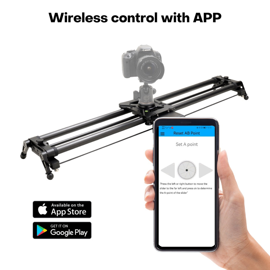 GS Professional Motorised Slider can be control by using APP