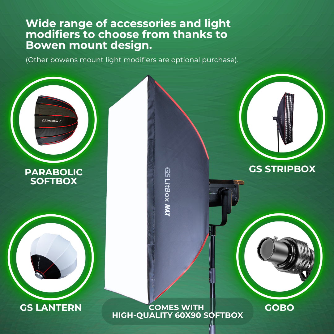 GS LitBox Max COB LED Video Light Adjustable Color Temperature & Brightness