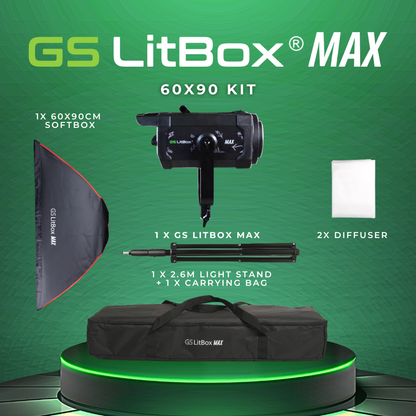 GS LitBox Max COB LED Video Light Adjustable Color Temperature & Brightness