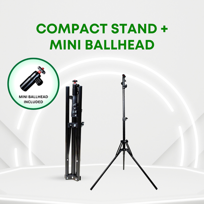 GS Aluminium Alloy Compact Studio Light Stand (2M) With Mini Ballhead