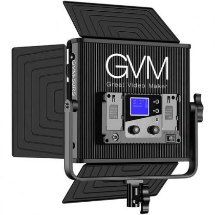 GVM 50RS RGB LED Video Light Full Color CRI TLCI 95+ Bi Color 3200K~5600K Adjustable for Studio Photography with Barn-Door & Bag