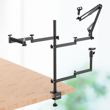 GS Online Live Broadcast Multi Arm Table Clamp Stand Table Top Universal Live Broadcast Stand