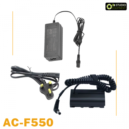 GS Studio AC-F550 AC Power adapter Kit for NP-F Series Battery Dummy Battery Replace NP-F970 F750 F570 for Viltrox Godox Neewer YongNuo NanGuan Photo Lights