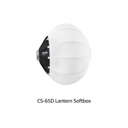 Godox CS-65D 65cm Lantern Softbox With Skirt Cover Foldable Quick-install Portable Round Shape Softbox Light for Bowens Mount Studio Flash
