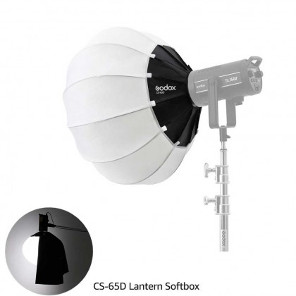 Godox CS-65D 65cm Lantern Softbox With Skirt Cover Foldable Quick-install Portable Round Shape Softbox Light for Bowens Mount Studio Flash