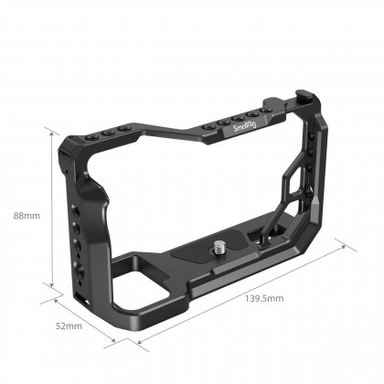 SmallRig 3081 DSLR Camera Cage for Sony A7C Housing Case Cold Shoe 1/4'' Arri Hole for Microphone LED Fill Light Extension