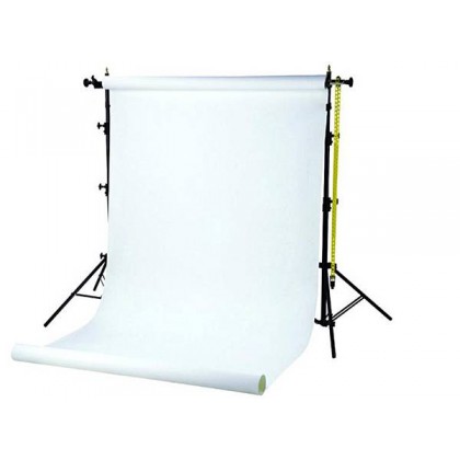 SINGLE PAPER BACKDROP KIT WITH STAND & MANUAL CHAIN COLOR 2.72M X 11M