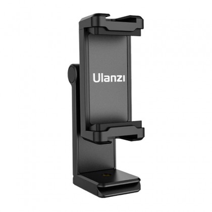 Ulanzi ST-22 Phone Tripod Mount For Smartphone Features Dual Cold Shoe Mounts For Light Mic 1/4"-20 Threaded Tripod Hole 