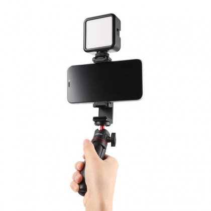 Ulanzi ST-22 Phone Tripod Mount For Smartphone Features Dual Cold Shoe Mounts For Light Mic 1/4"-20 Threaded Tripod Hole 