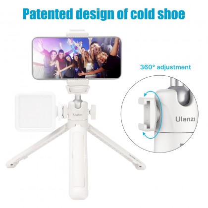 Ulanzi MT-42 Extendable Selfie Stick Tripod 4-Section 44cm/17" with 360° Swivel Ball Head Cold Shoe