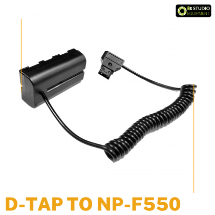 GS D-Tap to NP-F550 Dummy Battery Power Adapter 1m Cable for LED, Field Monitor & Video Accessories